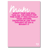 Mother In Law Card